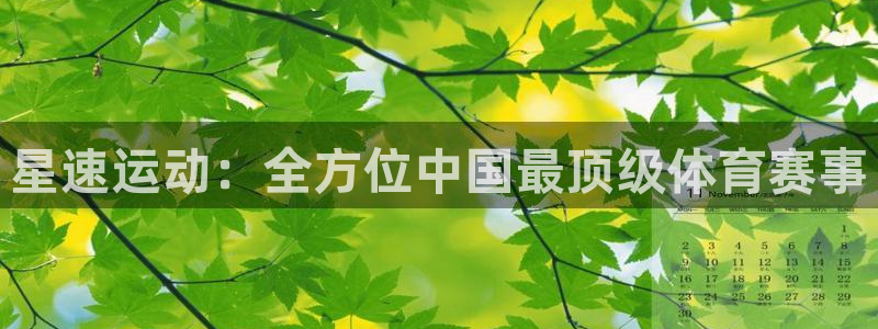 星速运动：全方位中国最顶级体育赛事
